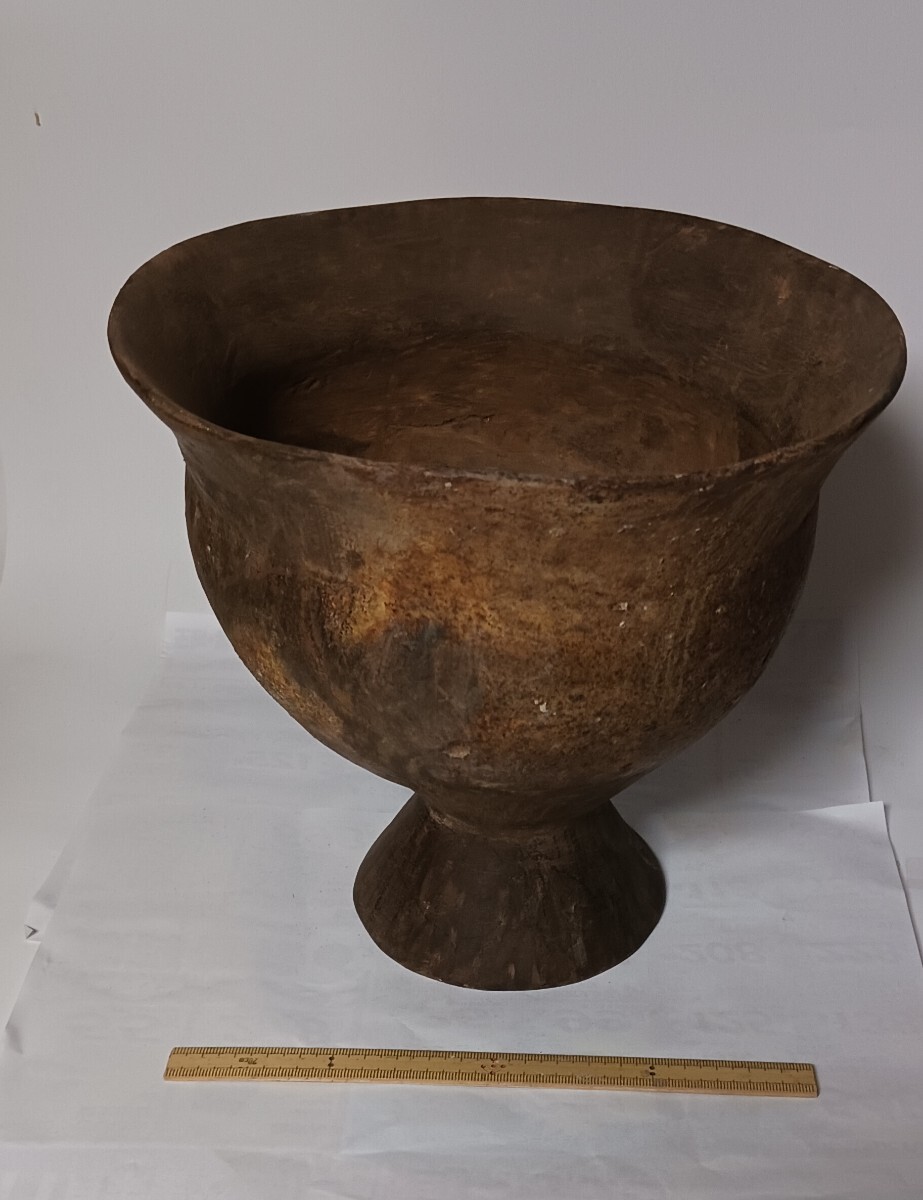 弥生土器台付甕（修復復元品）　弥生土器　台付甕　弥生時代後期　関東地方_画像1