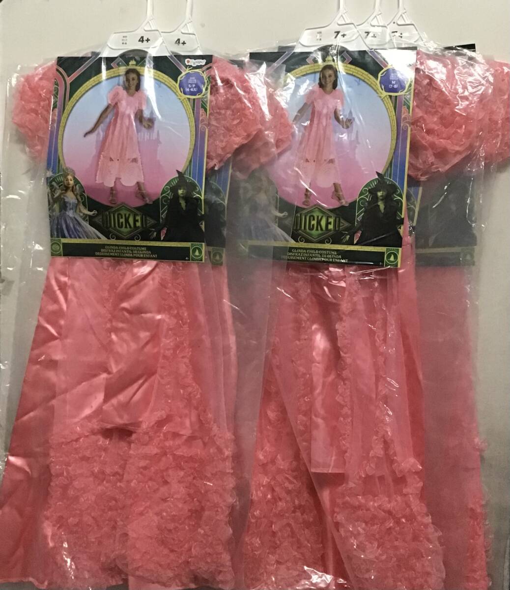《 H 760 》☆新品未使用☆ プリンセス ドレス 5枚 コストコ仕入れ ウィキッドふたりの魔女 グリンダ 定価3598 サイズ4-6 7-8_画像1