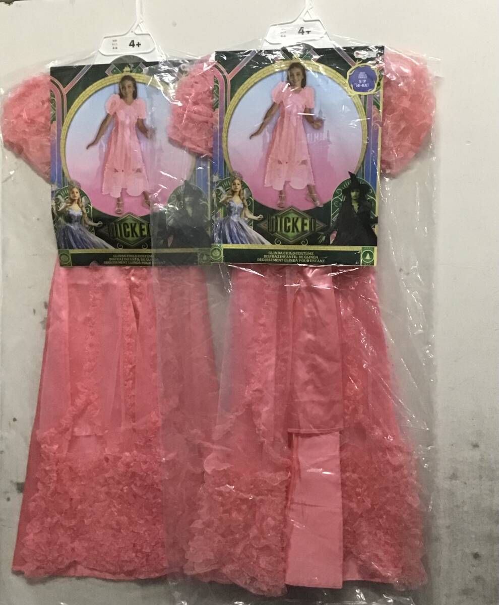 《 H 760 》☆新品未使用☆ プリンセス ドレス 5枚 コストコ仕入れ ウィキッドふたりの魔女 グリンダ 定価3598 サイズ4-6 7-8_画像2