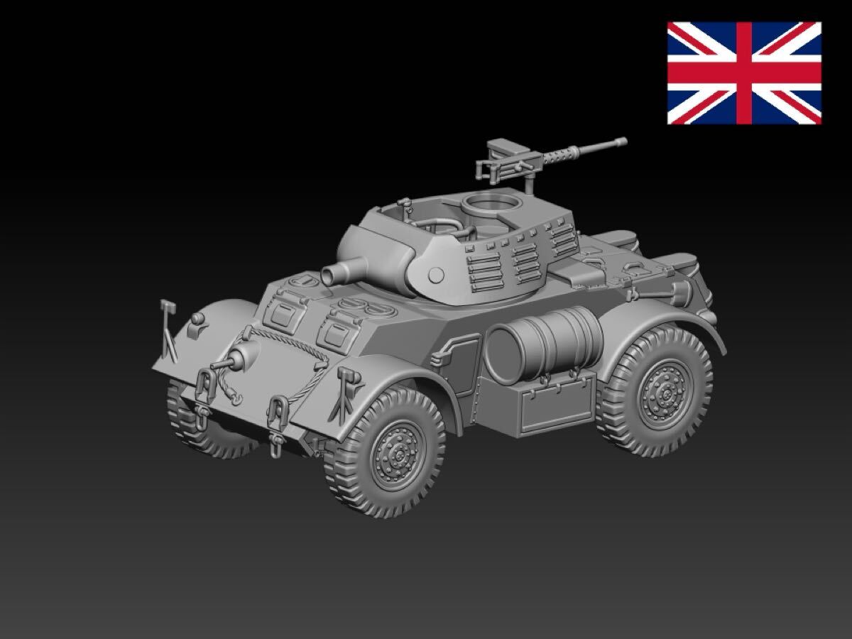 HINODE 1/144 レジンキット 未塗装 WW2 イギリス軍 スタッグハウンド T17E3 榴弾自走砲 ワールドタンクミュージアム 251027_画像1