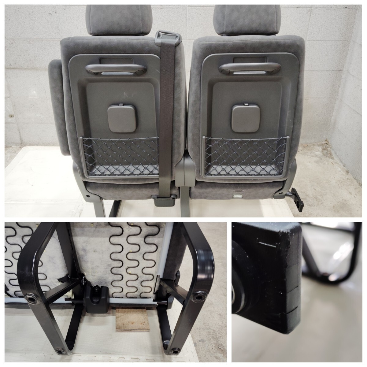 ■新車外し 送料込■即決 トヨタ ハイエース ワゴンGL 純正 セカンドシート サードシート セット 2列目 3列目 シートベルト付 TOYOTA 234_画像8