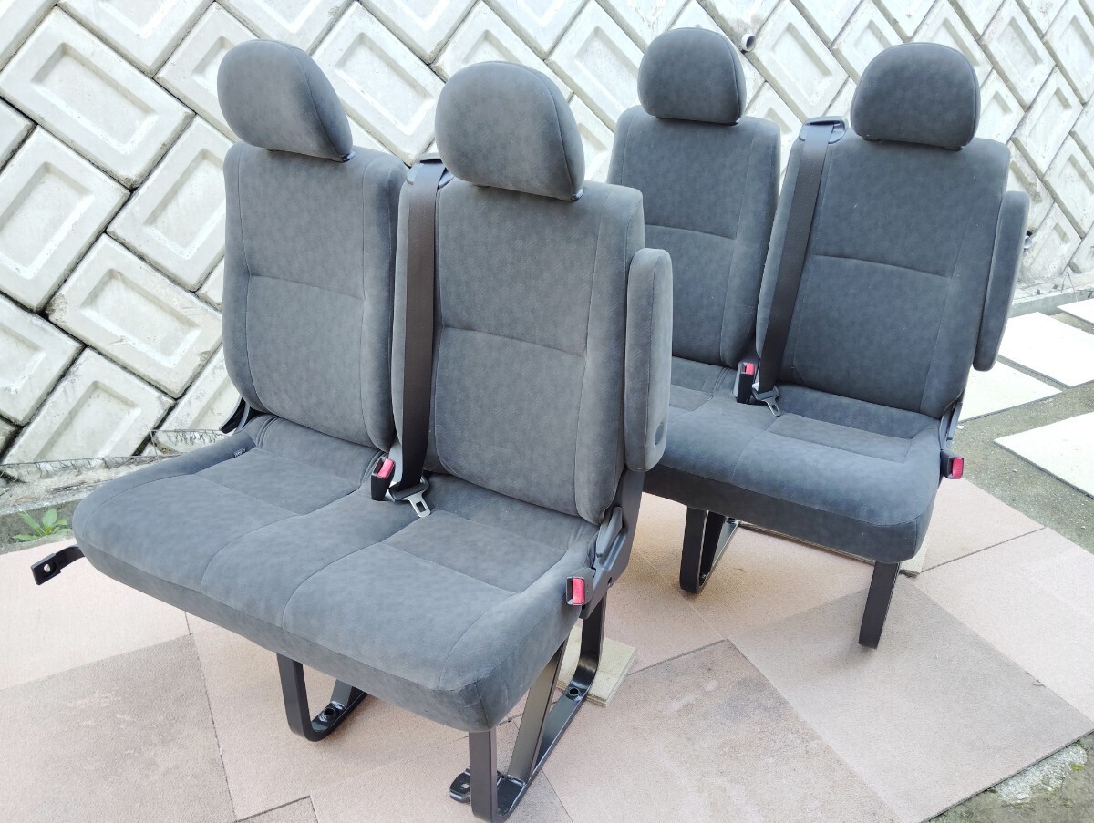■新車外し 送料込■即決 トヨタ ハイエース ワゴンGL 純正 セカンドシート サードシート セット 2列目 3列目 シートベルト付 TOYOTA 234_画像2