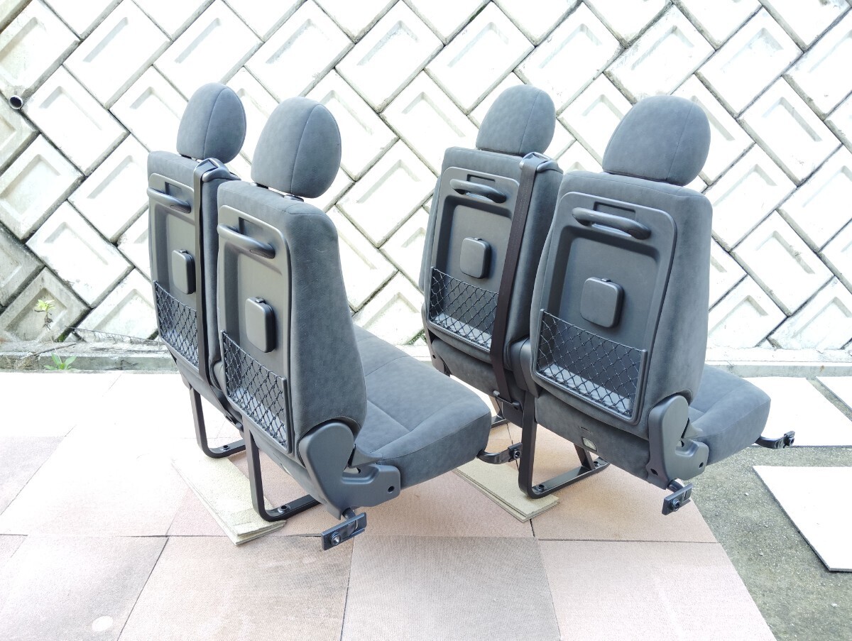 ■新車外し 送料込■即決 トヨタ ハイエース ワゴンGL 純正 セカンドシート サードシート セット 2列目 3列目 シートベルト付 TOYOTA 234_画像4
