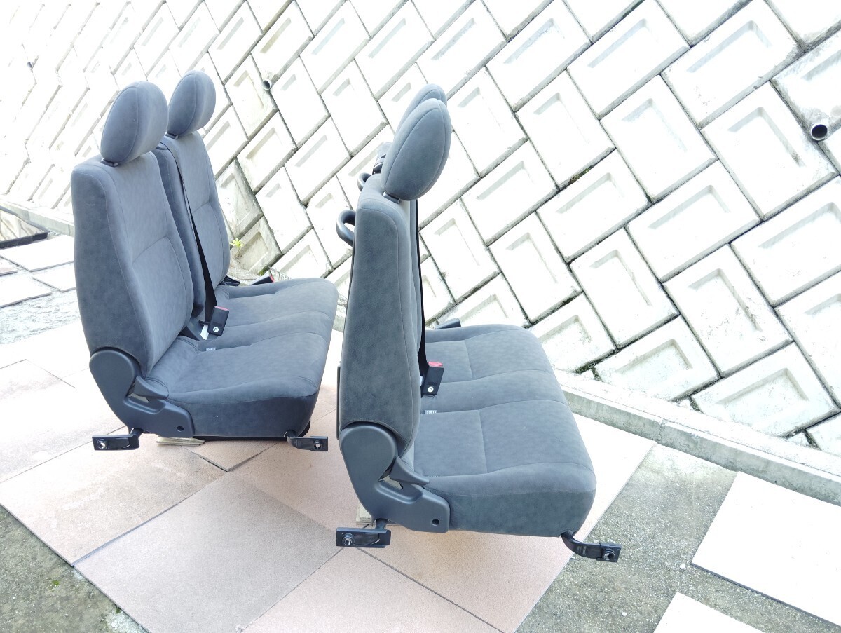 ■新車外し 送料込■即決 トヨタ ハイエース ワゴンGL 純正 セカンドシート サードシート セット 2列目 3列目 シートベルト付 TOYOTA 234_画像6