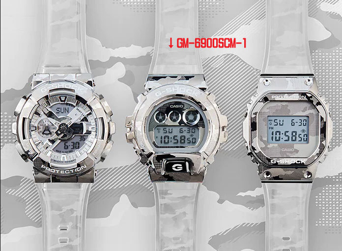 新品1円 G-SHOCK迷彩＆透明クリアスケルトン 金属ベゼル 逆輸入 G-SHOCK 20気圧防水 CASIO 新品メンズ 腕時計 Gショック 構造耐衝撃_画像6