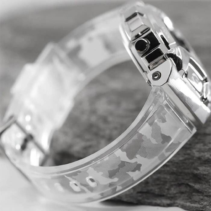 新品1円 G-SHOCK迷彩＆透明クリアスケルトン 金属ベゼル 逆輸入 G-SHOCK 20気圧防水 CASIO 新品メンズ 腕時計 Gショック 構造耐衝撃_画像3