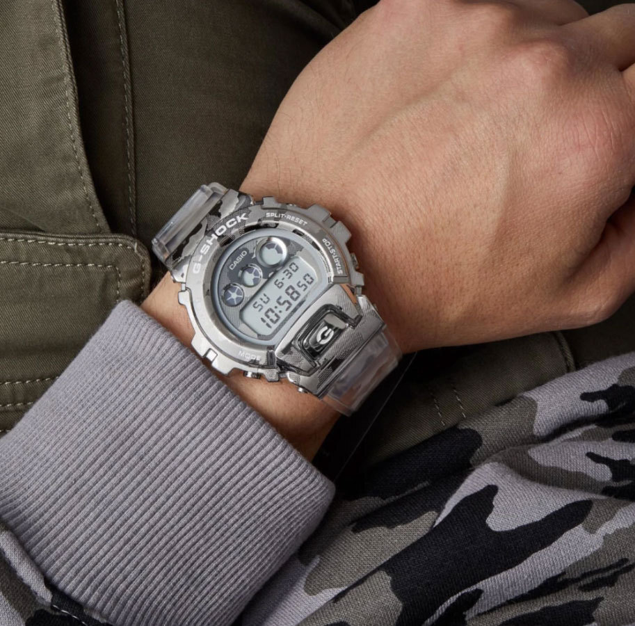 新品1円 G-SHOCK迷彩＆透明クリアスケルトン 金属ベゼル 逆輸入 G-SHOCK 20気圧防水 CASIO 新品メンズ 腕時計 Gショック 構造耐衝撃_画像5