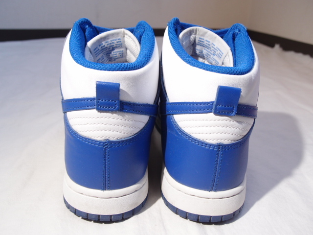 NIKE DUNK Hi RETRO Game Royal US9.5 ホワイト x ロイヤルブルー / ナイキ ダンク ハイ レトロ ゲームロイヤル 27.5cm_画像6