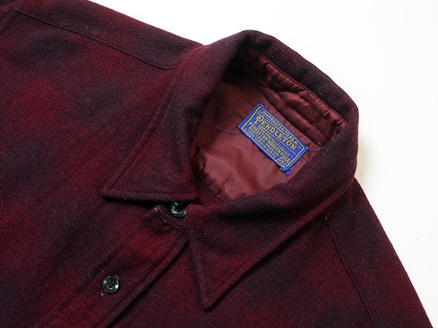 ヴィンテージ◆　50s　PENDLETON　ペンドルトン　シャドーチェック　ウールシャツ　サイズ15.5　オンブレチェック　オールド　長袖_画像3