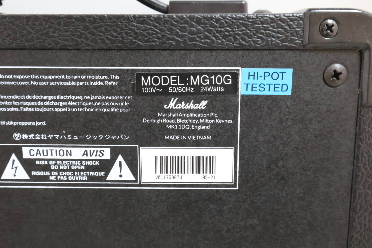 ⑳Marshallマーシャル◆ギター アンプ◆MG10G◆2020年製◆ブラック系◆タグ付き◆動作確認OK_画像6