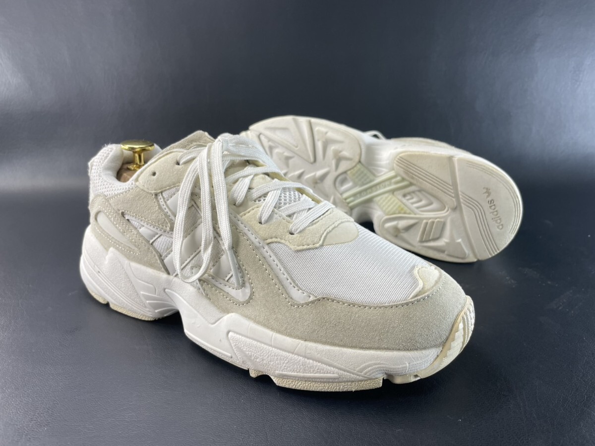 名機降臨！90's復刻ダットスタイル！19年製！アディダス【ヤング96】ローカットスニーカー！ホワイト×グレー 25cm/US7_画像3