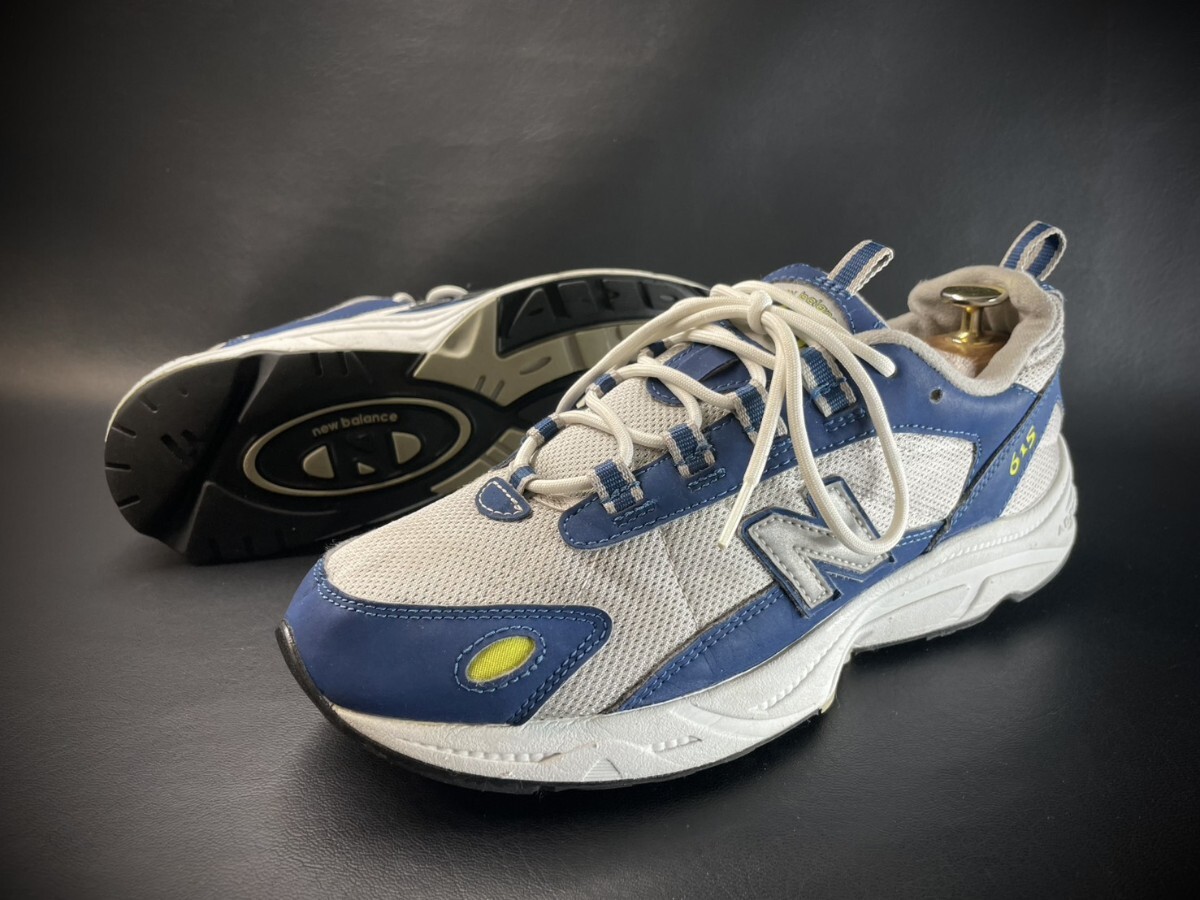 名機降臨！希少海外シーサイドカラー！ニューバランス【ML615NBS/ABZORB 】ローカットスニーカー！ネイビーブルー×シルバー 26cm/US8_画像2