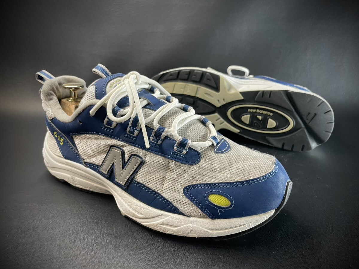 名機降臨！希少海外シーサイドカラー！ニューバランス【ML615NBS/ABZORB 】ローカットスニーカー！ネイビーブルー×シルバー 26cm/US8_画像3