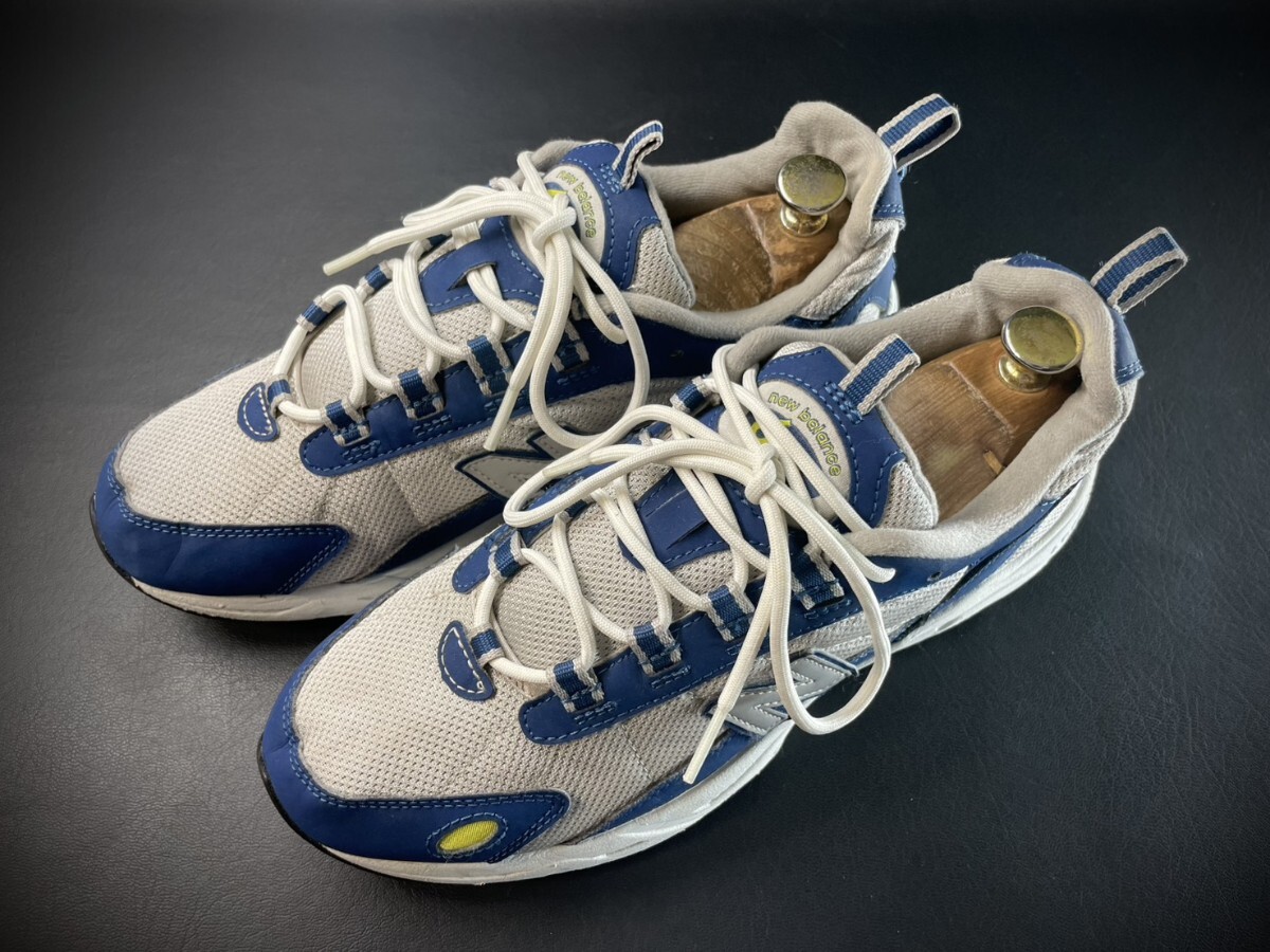 名機降臨！希少海外シーサイドカラー！ニューバランス【ML615NBS/ABZORB 】ローカットスニーカー！ネイビーブルー×シルバー 26cm/US8_画像4