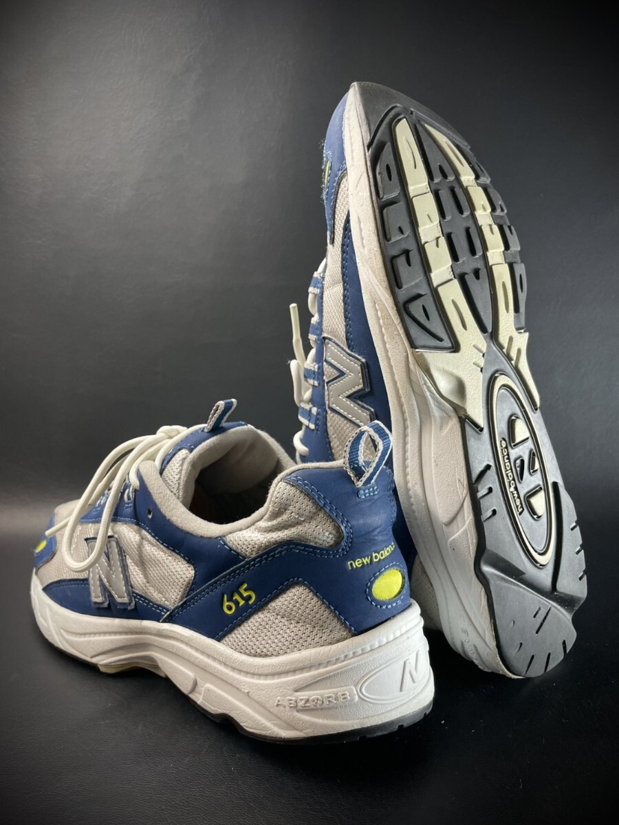 名機降臨！希少海外シーサイドカラー！ニューバランス【ML615NBS/ABZORB 】ローカットスニーカー！ネイビーブルー×シルバー 26cm/US8_画像6