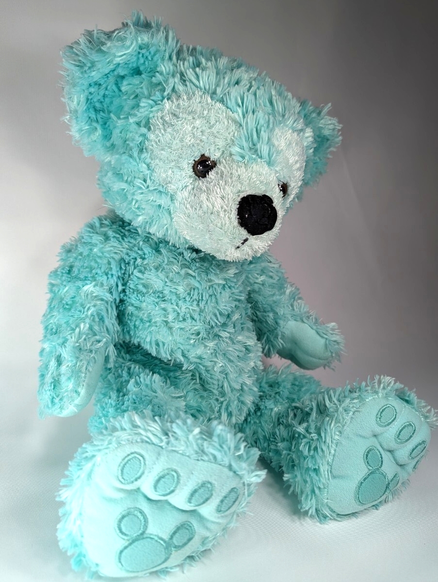 【希少/タグ付】WDW ディズニーベア ミント 水色 ぬいぐるみ / 2002-04年 初期 初代ダッフィー 元祖 USA DISNEY BEAR MINT_画像3
