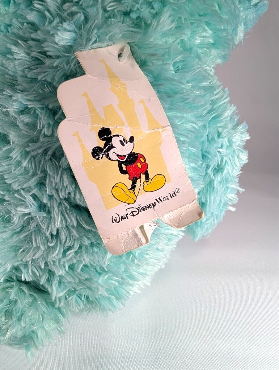 【希少/タグ付】WDW ディズニーベア ミント 水色 ぬいぐるみ / 2002-04年 初期 初代ダッフィー 元祖 USA DISNEY BEAR MINT_画像6