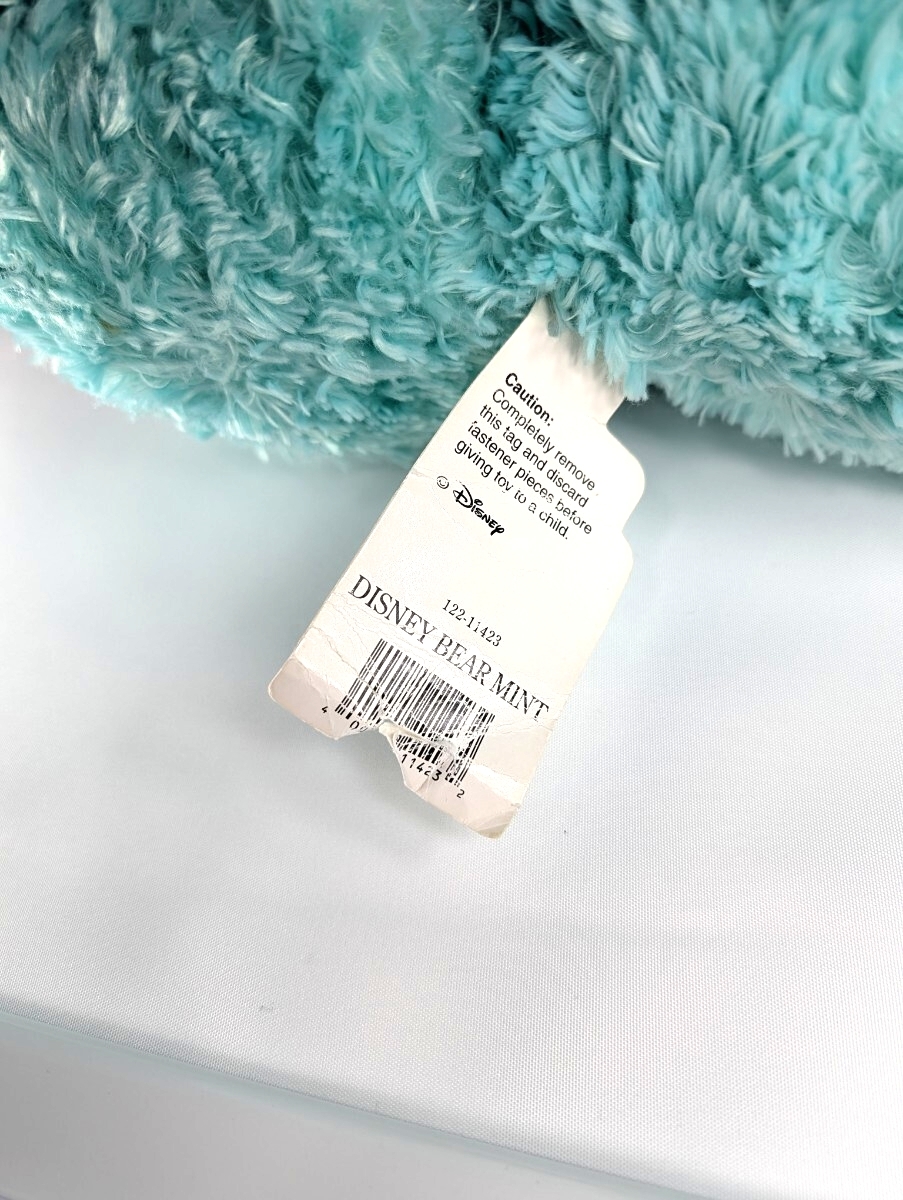 【希少/タグ付】WDW ディズニーベア ミント 水色 ぬいぐるみ / 2002-04年 初期 初代ダッフィー 元祖 USA DISNEY BEAR MINT_画像7