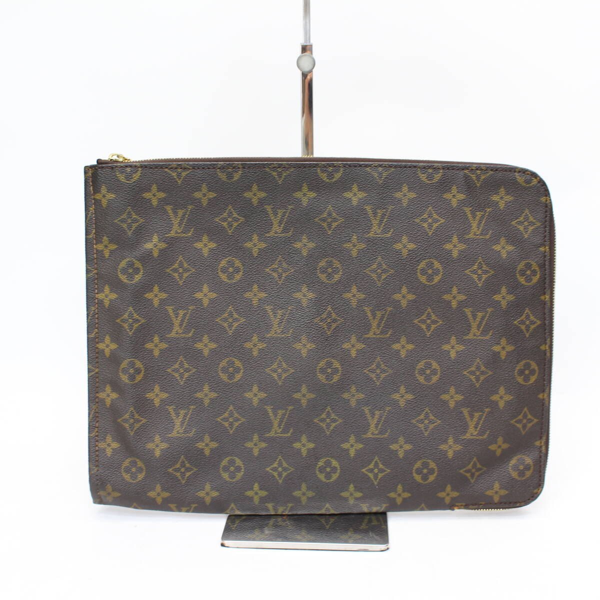 196)[1 иен старт!]LOUIS VUITTONposhu при . man M53456 монограмма документы кейс клатч 