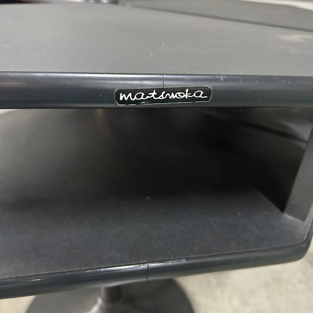 matsuoka マツオカ 麻雀 サイドテーブル 4台セット 2段 麻雀卓用 黒_画像4