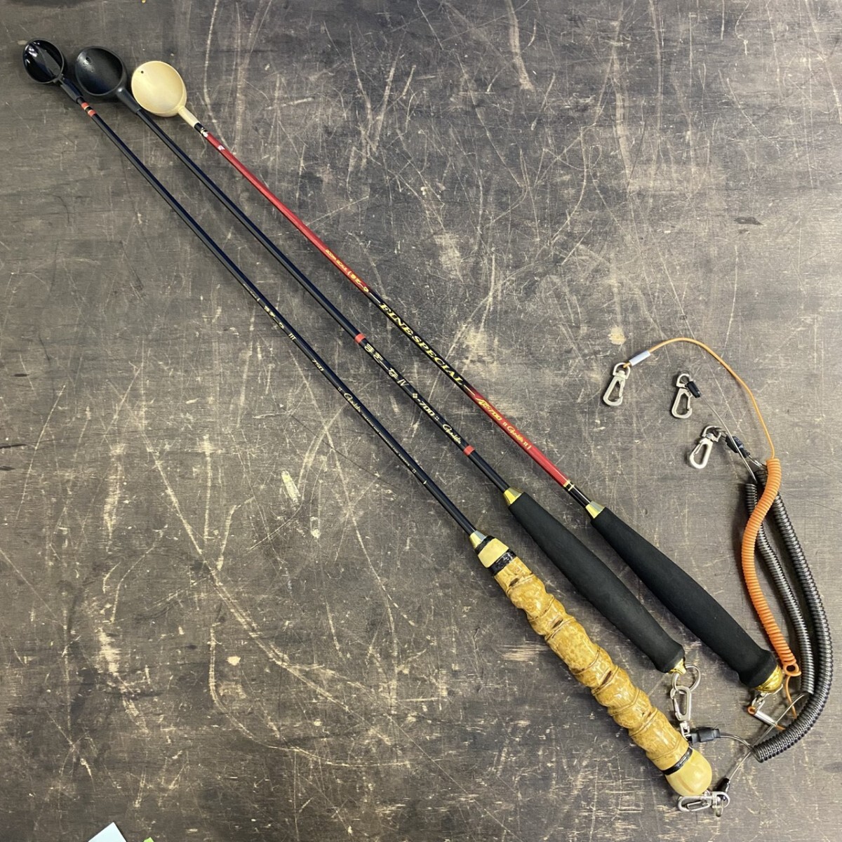 Gamakatsu まきーな3本まとめ FINE SPECIAL Ti-700 まきーなⅣ -700 まきーなⅢ 750 まきえ杓_画像1