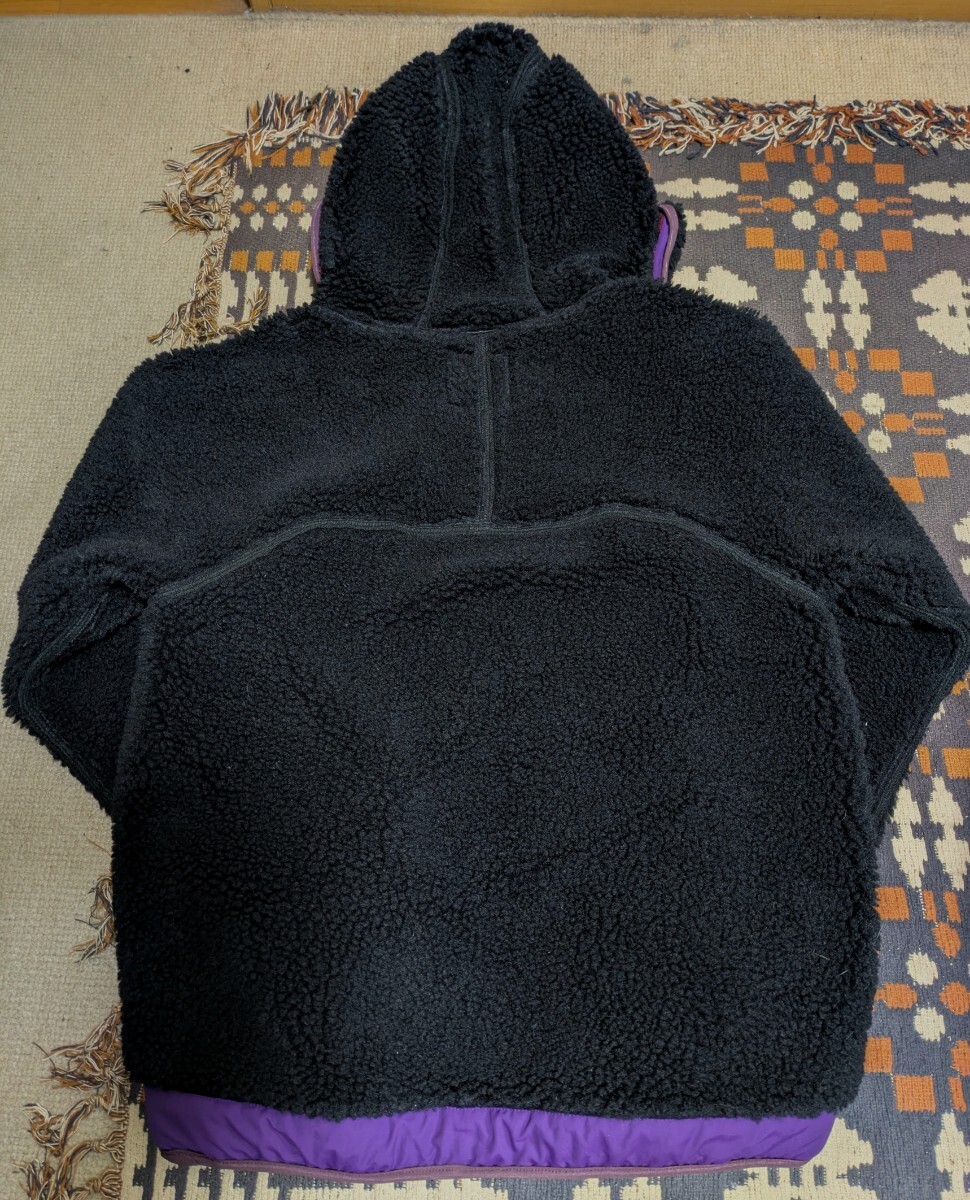 最高傑作 comfy Outdoor garment ラビットフーディー M ブラック リズムフーディー パタゴニア コンフィ フリース ジャケット 黒_画像3