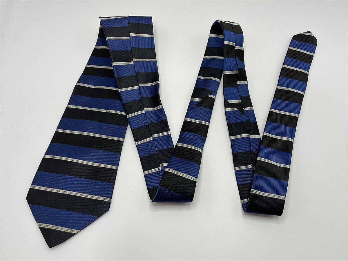 【美品】BrooksBrothers ブルックスブラザーズ ボーダー柄 ネクタイ 3本以上 送料無料 メンズ ネイビー系 1002227の画像3