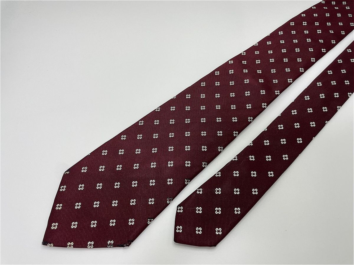メーカーズショーツ鎌倉 ドット柄 ネクタイ 3本以上 送料無料 メンズ ワインレッド 1002179の画像4