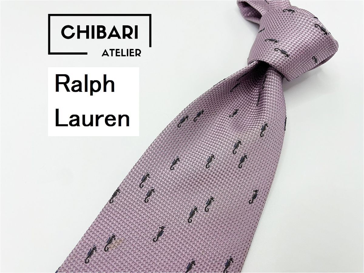 【美品】Ralph Lauren　ラルフローレン　動物柄 ネクタイ 3本以上 送料無料 メンズ ピンク系　1002209_画像1