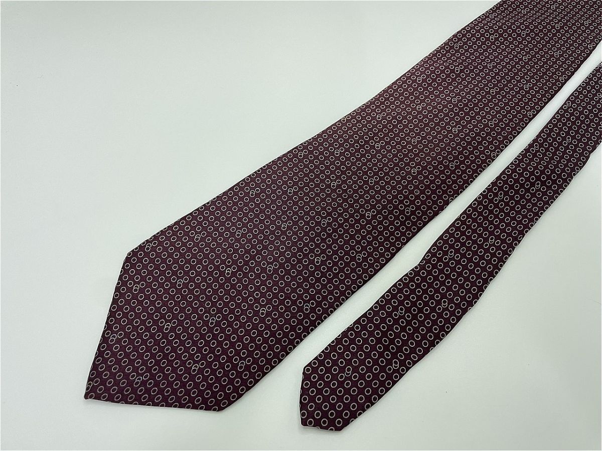 【超美品】DKNY　ダナキャラン　ドット柄 ネクタイ 3本以上 送料無料 メンズ ブラウン　1004120_画像4
