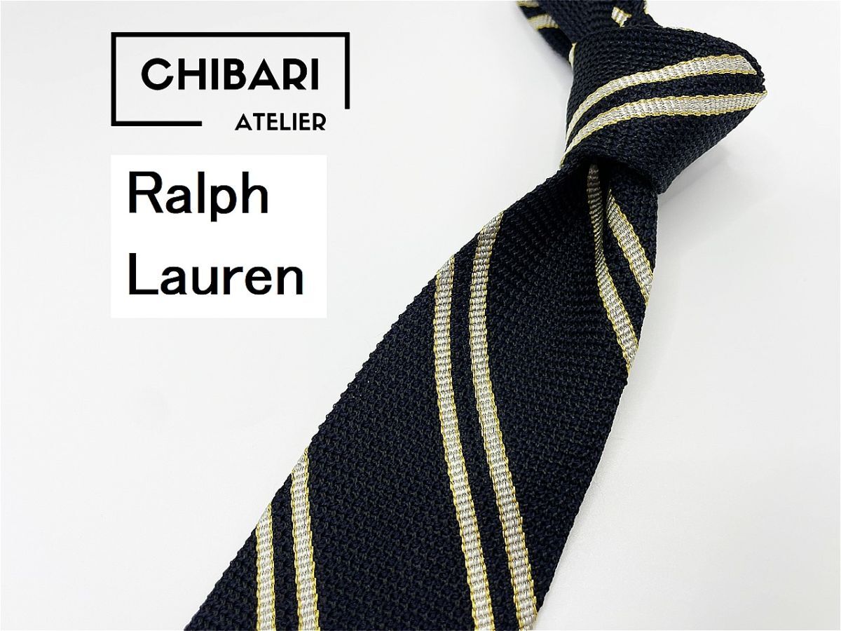 【超美品】Ralph Lauren　ラルフローレン　レジメンタル柄 ネクタイ 3本以上 送料無料 メンズ ネイビー　1102050_画像1