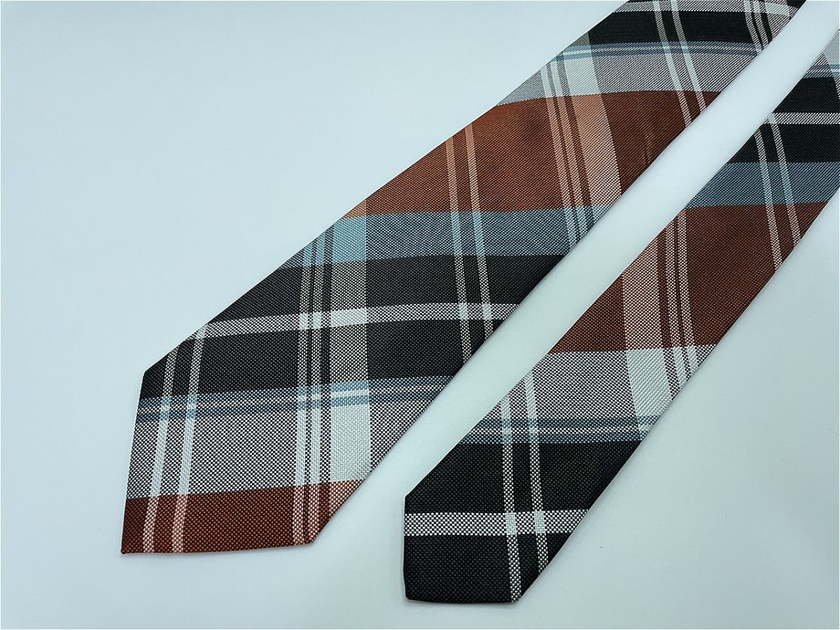 【超美品】TAKEOKIKUCHI　タケオキクチ　チェック柄 ネクタイ 3本以上 送料無料 メンズ ブラウン　1102137_画像4