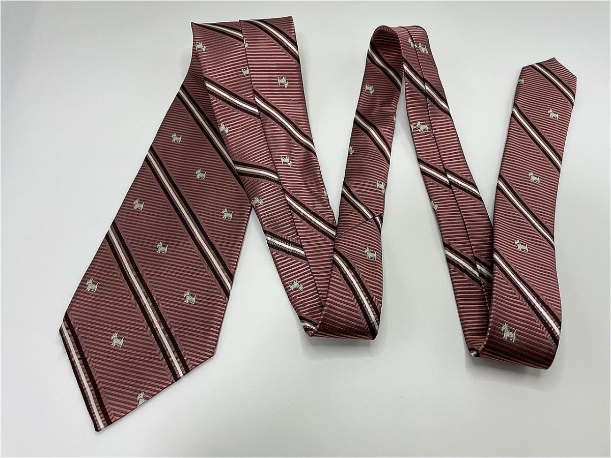 【超美品】Ralph Lauren　ラルフローレン　ワンちゃん＆レジメンタル柄 ネクタイ 3本以上 送料無料 メンズ ブラウン系　1102029_画像3
