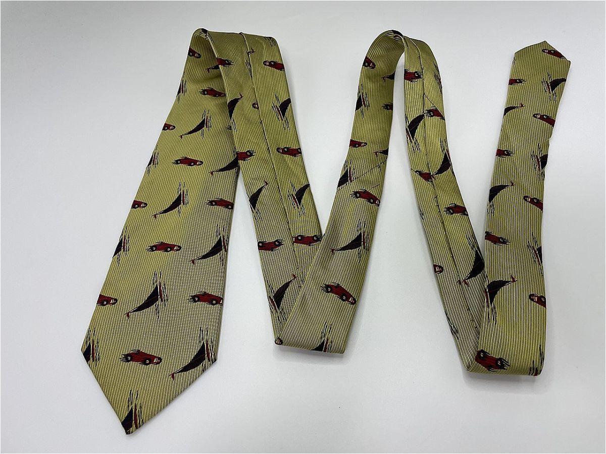 【超美品】Ralph Lauren　ラルフローレン　カー柄 ネクタイ 3本以上 送料無料 メンズ ブラウン　1102106_画像3