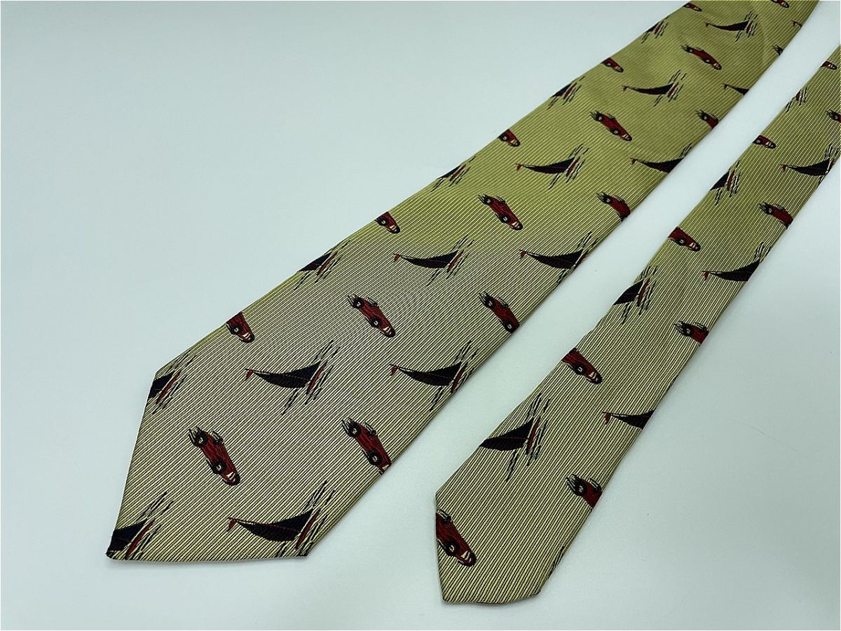 【超美品】Ralph Lauren　ラルフローレン　カー柄 ネクタイ 3本以上 送料無料 メンズ ブラウン　1102106_画像4