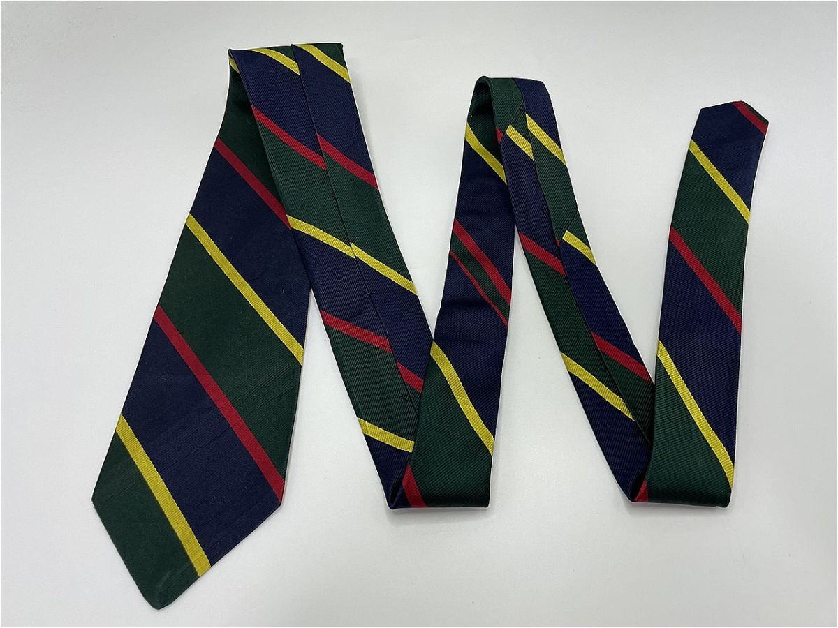 【美品】BrooksBrothers　ブルックスブラザーズ　レジメンタル柄 ネクタイ 3本以上 送料無料 メンズ ネイビー　1101044_画像4