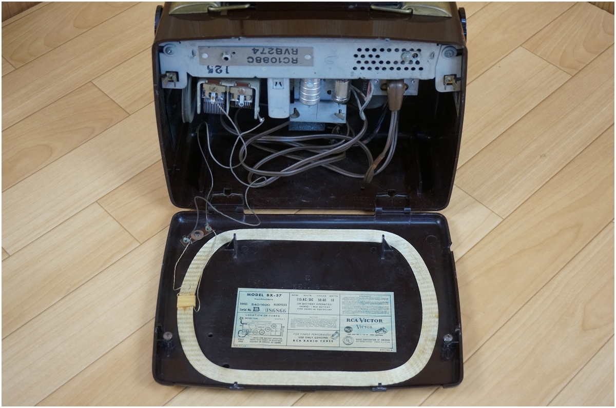 [ Vintage ] RCA Victor U.S.A. * Victor * портативный вакуумная трубка радио * MODEL BX-57