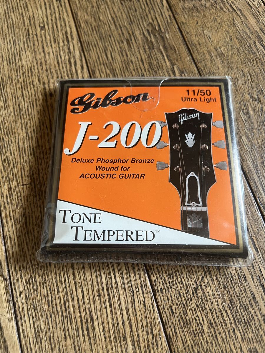  утиль!Gibson Gibson J-200 Deluxe Phosphor Bronze Wound for ACOUSTIC GUITAR акустический комплект струна 3set