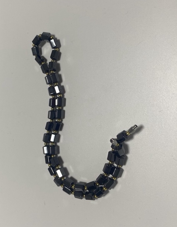 【人気】磁気ネックレス ヘマタイト ブラック 黒 天然石 健康アクセサリー 磁器_画像9