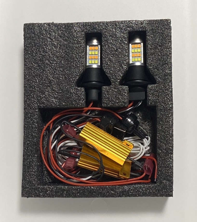 ウインカー ポジションキット 40連 T20 LED バルブ 2色 ホワイト&アンバー 新品 未使用_画像6