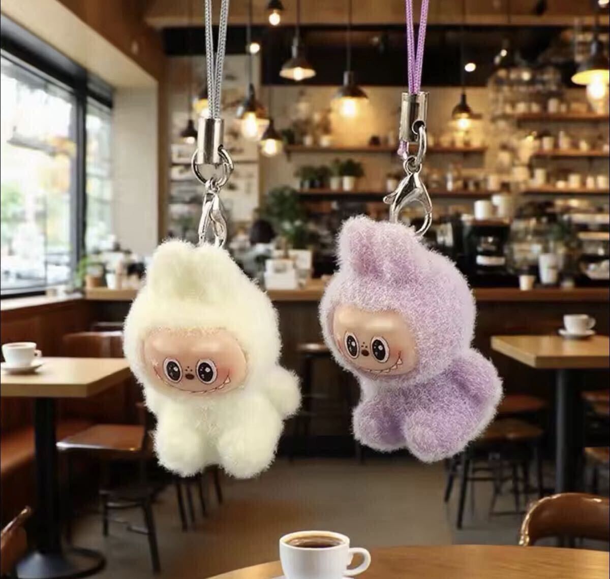 【新品未使用】【送料込】ラブブぬいぐるみミニキーホルダー（ランダム）×1 LABUBU _画像4