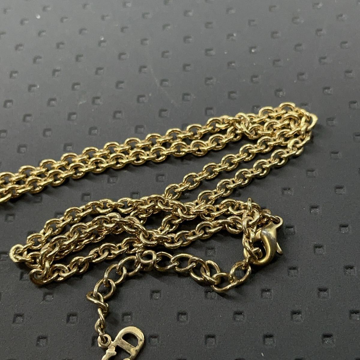 7） 1円スタート！！ クリスチャンディオール ネックレス ロゴ ゴールド ヴィンテージ_画像6