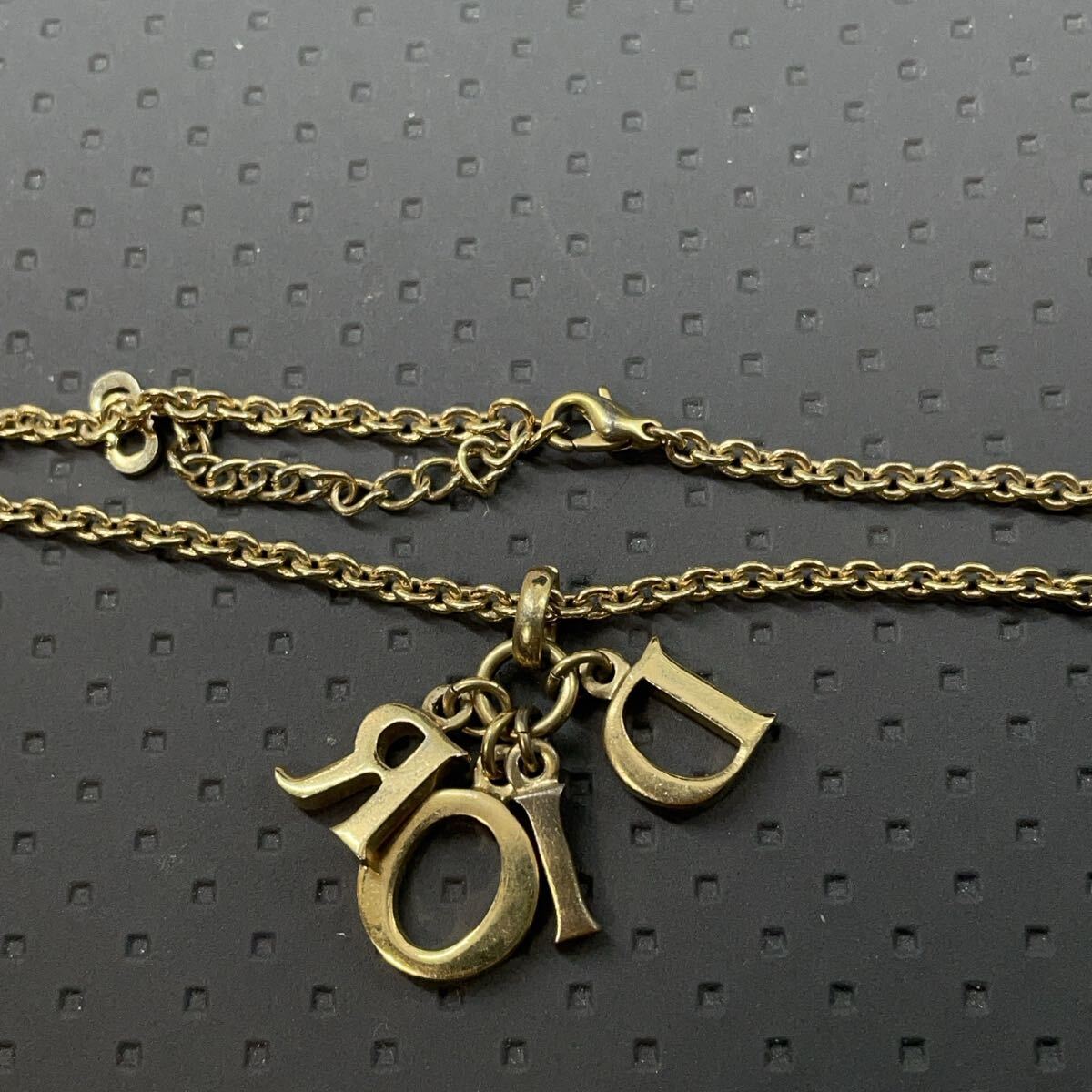 7） 1円スタート！！ クリスチャンディオール ネックレス ロゴ ゴールド ヴィンテージ_画像7