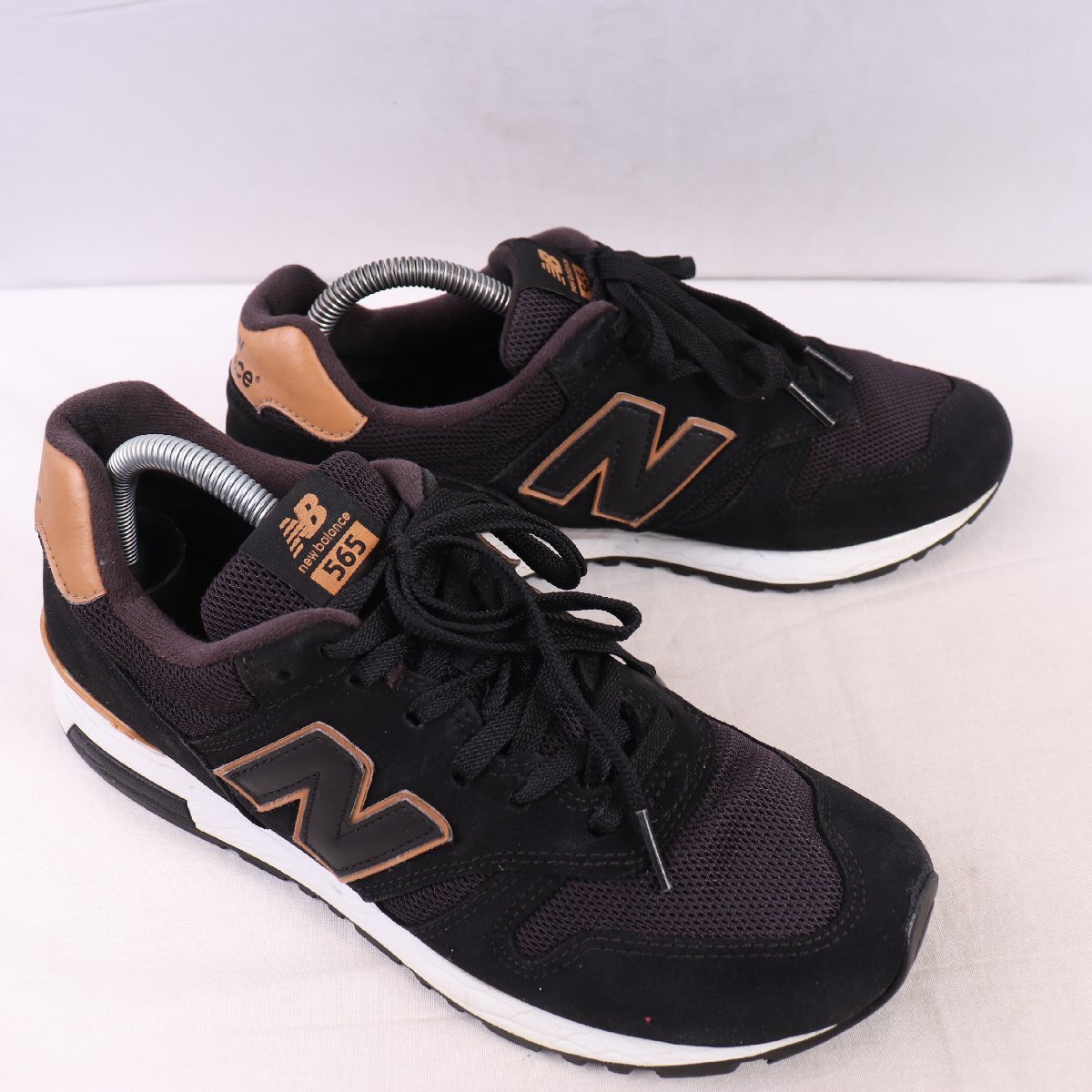565 ニューバランス 26.5cm/new balance 黒 ブラック 茶 ブラウン 中古 古着 メンズ スニーカー yy7322_画像7