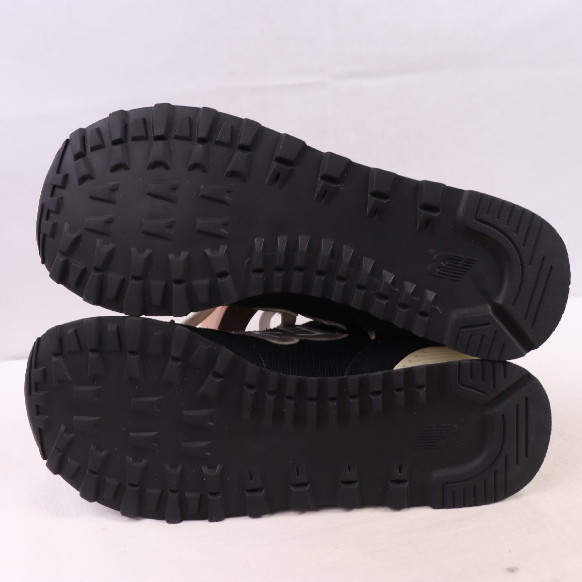 515 ニューバランス 25.5cm/new balance 黒 ブラック 灰 グレー クリーム 中古 古着 メンズ スニーカー yy7344_画像5