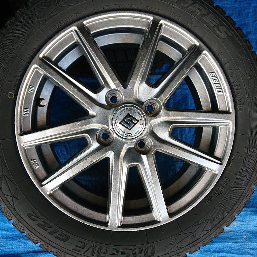 155/65R14　TOYOオブザーブGIZ2 ＋ 14×4.5J アルミ　４本セット_画像2