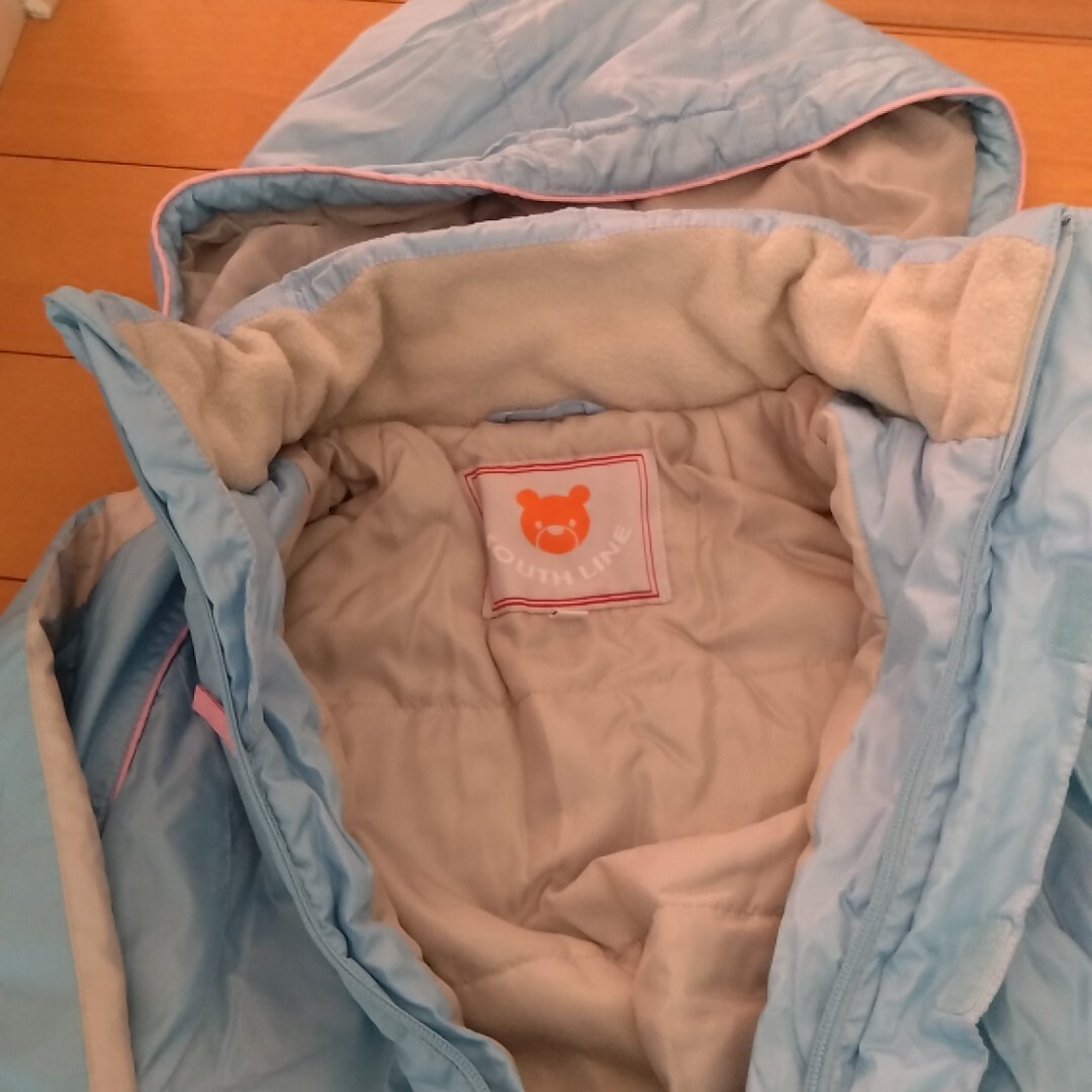 スキーウェア　サイズ110cm　つなぎ　雪遊び　水色　子供用_画像2