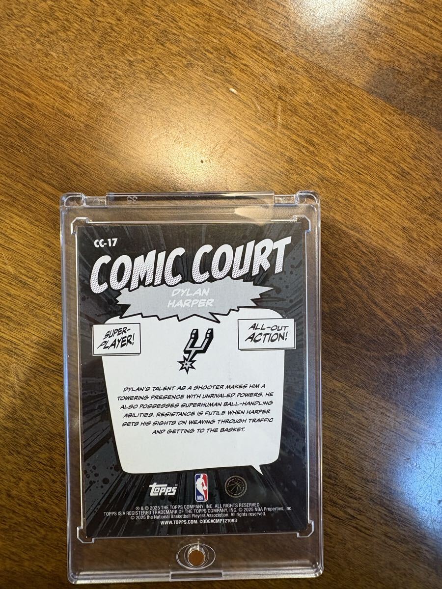 NBA карта Dylan Harper RC CONIC COURT SSP кейс хит Spurs 2025-26 Topps