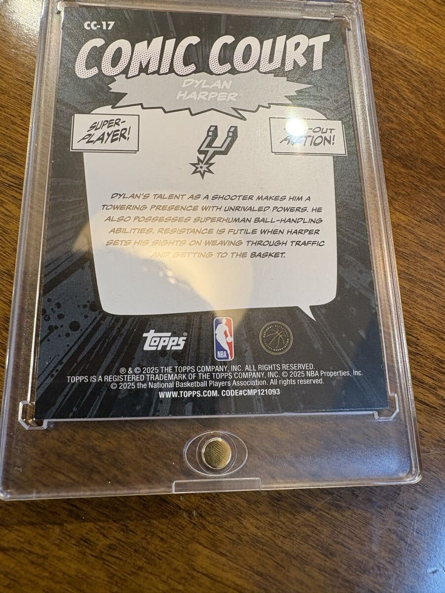 NBA карта Dylan Harper RC CONIC COURT SSP кейс хит Spurs 2025-26 Topps