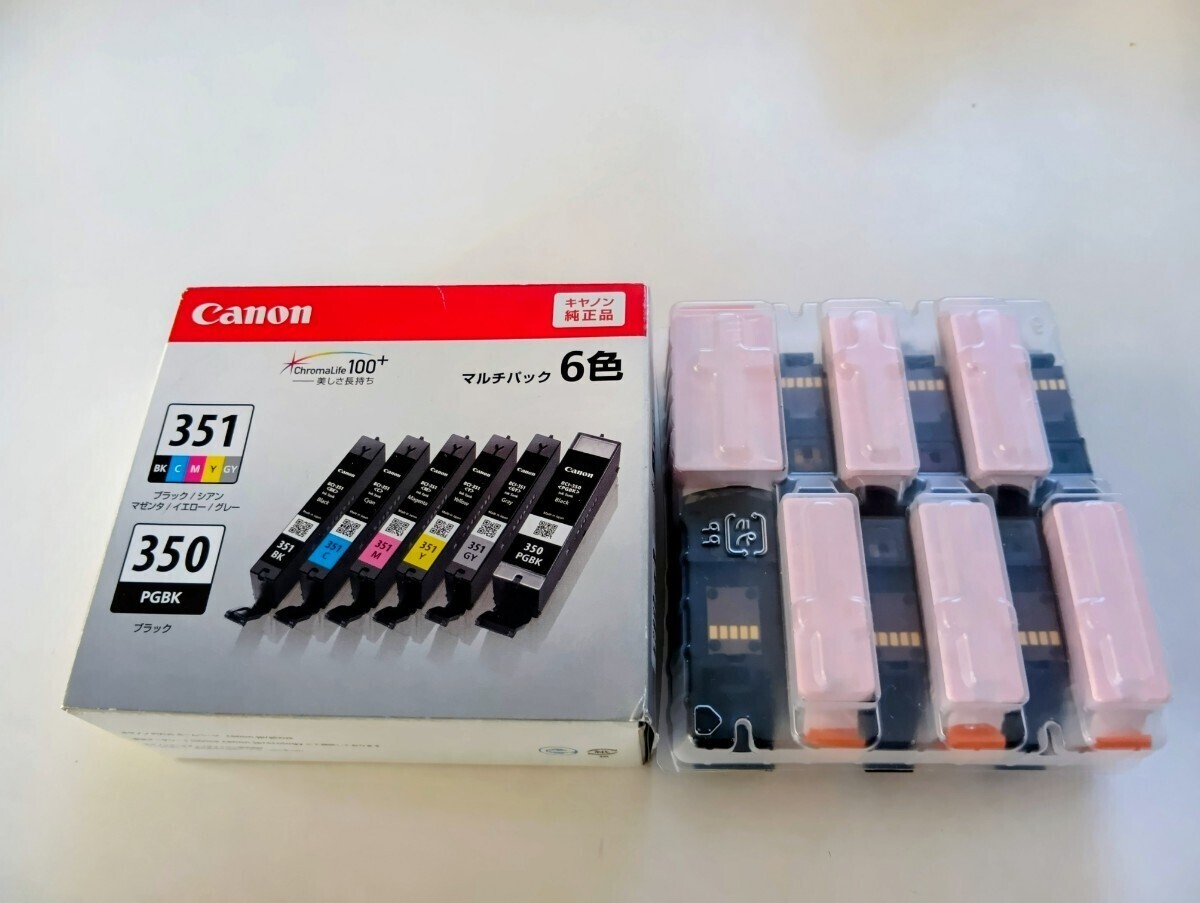 新品未使用Canon キャノン純正インクカートリッジBCI−351+350/6点セット 標準タイプ訳あり_画像3